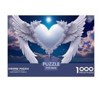 Puzzle per adulti Angel Wings 1000 pezzi: Cuore tra le ali sull'acqua per adulti, giochi di puzzle stimolanti e stimolanti 38x26 cm/1000 pezzi