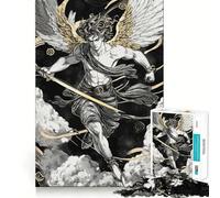 Puzzle per adulti "Angelo con spada",1000 pezzi,gioco di logica,regalo,taglio di precisione,attività rilassante di gruppo al chiuso (50x75cm)
