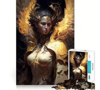 Puzzle per adulti "Angelo delle Tenebre" da 1000 pezzi,gioco di potenziamento cognitivo,design a incastro preciso,regalo di compleanno,rompicapo (38x26cm)