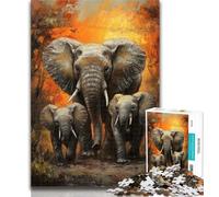 Puzzle per adulti, animali africani, elefante, 1000 pezzi, giocattoli, giochi educativi, antistress, fantastici regali e giocattoli, 50x75cm