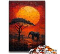Puzzle per adulti, animali africani, giocattoli educativi, decorazioni per la casa uniche e regali per bambini dai 14 anni in su, 50x75cm