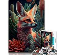 Puzzle per adulti Animali fantastici Natura Volpe Puzzle da 1000 pezzi per regali per adulti, con poster abbinato e foglio di quiz per età 14 (38x26cm)