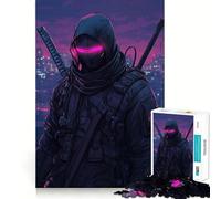 Puzzle per adulti Anime Cyberpunk Ninja da 1000 pezzi,gioco di divertimento mentale con tecnologia di taglio laser avanzata,sfida divertente per passare il tempo (50x75cm)