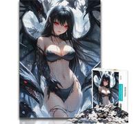 Puzzle per adulti Anime Dragon Girl Puzzle da 1000 pezzi giocattoli giochi educativi antistress regali unici per compleanni e compleanni 75x50cm