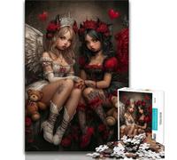 Puzzle per adulti Anime Evil Girl 1000 pezzi, aiuta il cervello ad allenare i giocattoli avvincenti per coltivare la pazienza, gioco di sfida unico 75x50cm