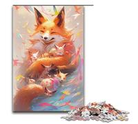 Puzzle per adulti Anime Fox Family 1000 pezzi Puzzle di carta per adulti e bambini dai 14 anni in su 1000 pezzi (38x26 cm)