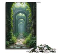 Puzzle per adulti Antiche mura cittadine ricoperte di viticci Puzzle in legno da 1000 pezzi per bambini dai 12 anni in su Decorazione per la casa 1000 pezzi (38x26 cm)