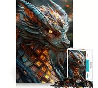 Puzzle per adulti "Antico Drago Cyberwood" da 1000 pezzi,gioco di potenziamento cognitivo,design a incastro preciso,regalo di compleanno,rompicapo (38x26cm)