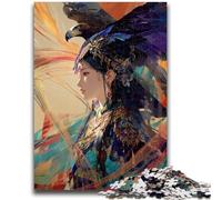 Puzzle per adulti Aquila e ragazza 1000 pezzi, per età 14+ Gioco Decorazione da parete Regali unici per compleanno e Natale 50x75cm