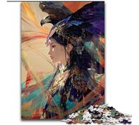 Puzzle per adulti Aquila e ragazza, aiuta il cervello a esercitare giocattoli avvincenti per coltivare la pazienza Decorazione perfetta 38x26cm