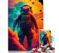 Puzzle per adulti Astronauta nel cielo colorato Puzzle da 1000 pezzi per adolescenti e adulti giochi educativi Decorazione per la casa Offerta come regalo per tutta la famiglia (26x38cm)
