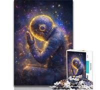 Puzzle per adulti "Astronauta seduto sulla Luna", 1000 pezzi, difficile, modello da assemblare, attività divertenti da fare a casa, regalo di compleanno, regalo da viaggio, 50x75cm