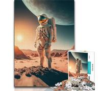 Puzzle per adulti Astronauta su un nuovo pianeta Puzzle da 1000 pezzi, giocattoli educativi per l'apprendimento Giochi per famiglie Regalo di compleanno, regali (50x75cm)