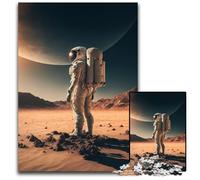 Puzzle per adulti "Astronauta su un nuovo pianeta",puzzle da 1000 pezzi,impegnativi,perfetti per il divertimento in famiglia a Natale,Ringraziamento,compleanni e Pasqua,26X38CM/10,23x14,96 pollici.