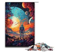 Puzzle per adulti Astronauta su un pianeta colorato Puzzle da 1000 pezzi Puzzle in legno per adulti e bambini dai 12 anni in su 1000 pezzi (38x26 cm)