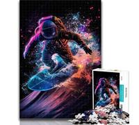 Puzzle per adulti "Astronauti nello spazio" da 1000 pezzi, per adulti e adolescenti, per ammazzare il tempo in casa e migliorare l'amore tra coppie, 26x38cm