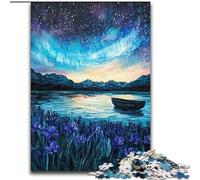 Puzzle per adulti "Aurora boreale" da 1000 pezzi, difficile, educativo, antistress, ideale come regalo per tutta la famiglia (26x38cm)