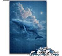 Puzzle per adulti "Balena blu tra le nuvole", 1000 pezzi, per bambini dai 14 anni in su, giochi divertenti, attività divertenti a casa, regali di compleanno, regali di viaggio (dimensioni 26x38cm)