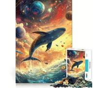 Puzzle per adulti "Balena nello spazio" da 1000 pezzi,gioco di logica,regalo,taglio di precisione,attività rilassante di gruppo al chiuso (38x26cm)