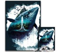 Puzzle per adulti "Balena tra gli alberi", 1000 pezzi, per adolescenti e famiglie, gioco rompicapo fai da te, regalo, 26X38CM/10,23x14,96 pollici.