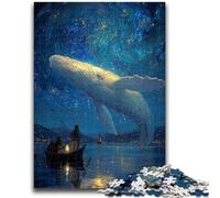 Puzzle per adulti "Balene nel cielo stellato", 1000 pezzi, collezione di giocattoli, giochi intellettuali, belle arti, 26x38cm