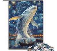 Puzzle per adulti "Balene nel cielo stellato" da 2000 pezzi, gioco per famiglie, antistress, sfida difficile, regalo per amici e parenti (70x100cm)