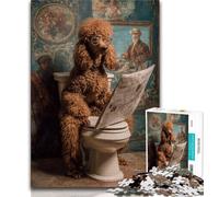 Puzzle per adulti "Barboncino in bagno", 1000 pezzi, difficile, giocattolo educativo intellettuale decomprimibile, adatto per la decorazione della scrivania (50x75cm)