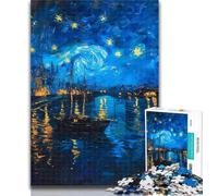 Puzzle per adulti Barca sotto il cielo notturno Puzzle 1000 pezzi per adulti, giocattolo educativo intellettuale decomprimente Regalo di compleanno, regali 50x75cm