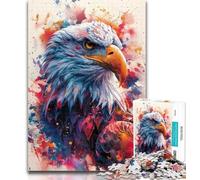 Puzzle per adulti Bellissimo puzzle da 1000 pezzi "Aquila" per adulti e ragazzi, completamente interconnessi e pezzi di forma casuale, 26x38cm