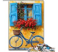 Puzzle per adulti Bicicletta alla finestra, gioco per famiglie, antistress, sfida difficile, un'opera d'arte per bambini dai 14 anni in su (dimensioni 26x38cm)