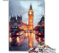 Puzzle per adulti Big Ben, Londra, 1000 pezzi, difficile, aiuta il cervello a esercitare, giocattoli avvincenti per coltivare la pazienza, decorazione perfetta (50x75cm)