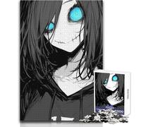 Puzzle per adulti Blue Eye Glow da 1000 pezzi, gioco di apprendimento per la sfida del cervello, sorpresa premurosa per le celebrazioni, dimensioni 38x26cm