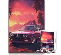 Puzzle per adulti BMW EM Neon Beach Art, 1000 pezzi, divertente gioco di apprendimento per allenare la mente, fantastico regalo a sorpresa unico, dimensioni 38x52cm