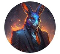 Puzzle per adulti Boss Rabbit, 1000 pezzi, puzzle rotondo, livello di difficoltà: principiante, ideale come regalo di compleanno e per le feste (67,5x67,5cm)