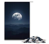 Puzzle per adulti Bright Moon Over A Thousand Miles Puzzle in legno da 1000 pezzi per bambini dai 12 anni in su Giocattoli educativi 1000 pezzi (38x26 cm)