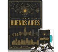 Puzzle per adulti Buenos Aires California 1000 pezzi per adolescenti, antistress, sfida difficile, arredamento e regali unici per la casa 26x38cm
