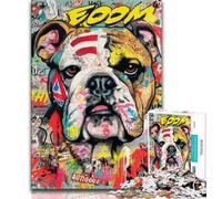 Puzzle per adulti Bulldog Doodle 1000 pezzi puzzle per adolescenti allena il tuo cervello e le tue mani regalo di compleanno regali (26x38cm)