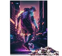 Puzzle per adulti Calciatore al neon Jigsaw Puzzle 1000 pezzi Adatto per adulti e bambini sopra i 12 anni Puzzle in cartone Giochi educativi Dimensioni: 26x38 cm