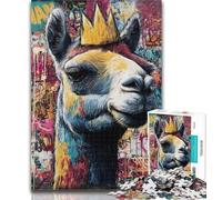 Puzzle per adulti Camel Art Puzzle per adulti 1000 pezzi Difficile, Arte a carboncino Staycation Kill Time per la decorazione della casa 26x38cm
