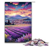 Puzzle per adulti Campi di lavanda in Provenza Francia Puzzle da 1000 pezzi Puzzle in legno per adulti e bambini dai 14 anni in su 1000 pezzi (75x50 cm)