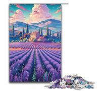 Puzzle per adulti Campi di lavanda in Provenza Francia Puzzle di carta da 1000 pezzi per adulti e bambini dai 14 anni in su 1000 pezzi (38x26 cm)