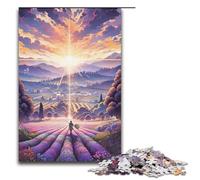 Puzzle per adulti Campi di lavanda in Provenza Francia Puzzle di carta da 1000 pezzi per adulti e bambini dai 14 anni in su 1000 pezzi (38x26 cm)