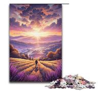 Puzzle per adulti Campi di lavanda in Provenza Francia Puzzle in legno da 1000 pezzi per giochi di famiglia 1000 pezzi (38x26 cm)