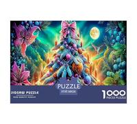 Puzzle per adulti Candy Cane Winter Impossible Hard Difficult 1000 pezzi - Albero colorato (al chiaro di luna) Gioco educativo di decompressione per regali 38x26 cm/1000 pezzi