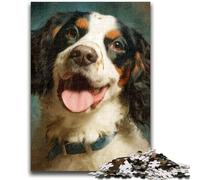 Puzzle per adulti Cane sorridente: difficile da completare ma divertente e umoristico, un regalo e un arredamento per la casa unici, 26x38cm