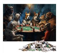 Puzzle per Adulti Cani che Giocano a Poker Puzzle in Cartone da 1000 Pezzi per Bambini di 12 Anni per Adulti e Famiglie Dimensioni (26 x 38 cm)