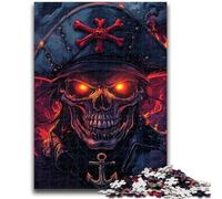 Puzzle per adulti Capitano pirata al neon, 1000 pezzi, giochi di attività per famiglie stimolanti, giocattolo fai da te per decorazioni murali per la casa, regali (75x50cm)