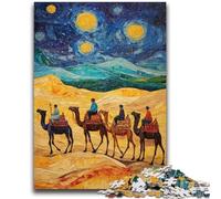 Puzzle per adulti "Carovana del deserto con cammelli" da 1000 pezzi, gioco educativo e sfida, ideale come regalo per tutta la famiglia (50x75cm)