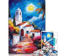 Puzzle per adulti "Casa sotto il cielo notturno" 1000 puzzle, gioco per famiglie antistress, sfida difficile, regali di Babbo Natale segreto, 50x75cm