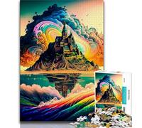 Puzzle per adulti "Castello sull'isola" da 1000 pezzi per adolescenti antistress sfida difficile arredamento e regali unici per la casa (26x38cm)